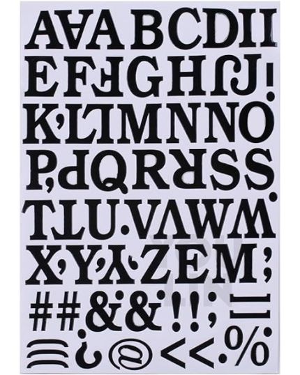 Cactus 1051 Letter PVC Sticker