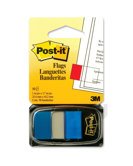 3M Post it Tape Flags 680-2 (Blue)