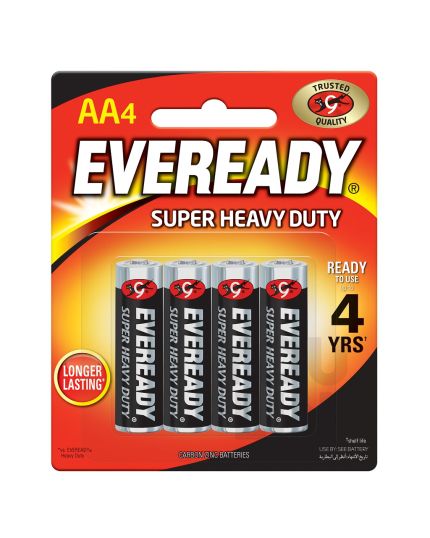 Eveready 1215BP4M AA Super Heavy Duty Battery 4pc Card