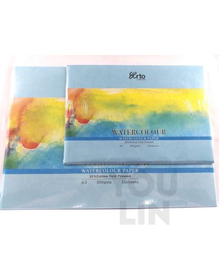 Arto CR37321/2 200GSM Watercolour Paper 12'S