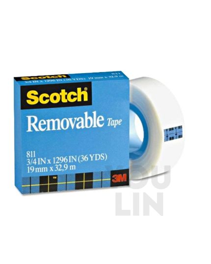 Scotch 811 Removable Tape 19mm x 32.9m