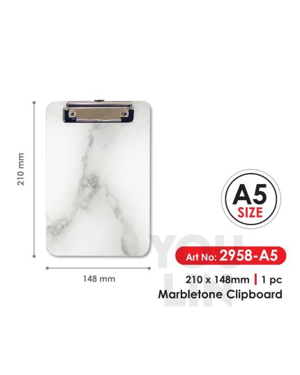 Cactus 2958 A5 Marbletone Clipboard