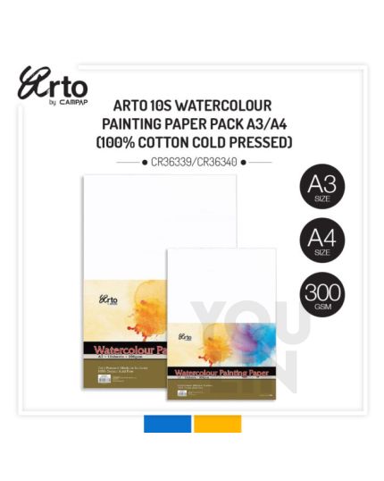 Arto CR36339/40 300GSM Watercolour Paper 10'S