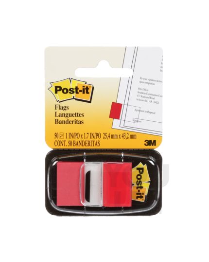 3M Post it Tape Flags 680-1 (Red)