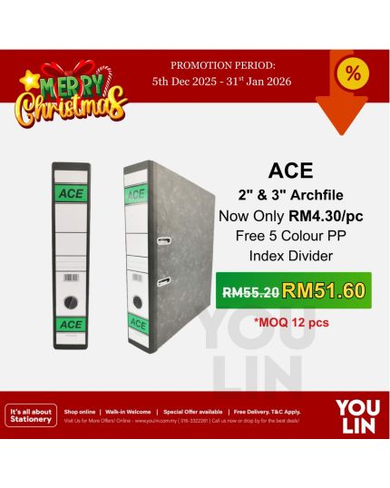 ACE 2''(50mm) FC Lever Arch File 