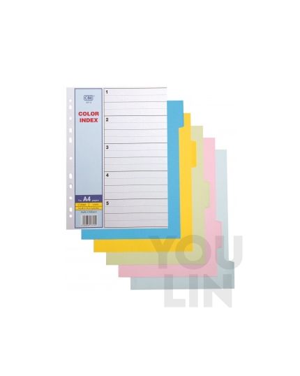 CBE 907-5 5 Colour Paper Index Divider