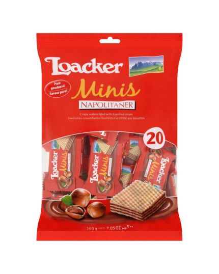 LOACKER MINIS (NAPOLITANER) WAFER BISCUITS 200GM (20'S/PKT)