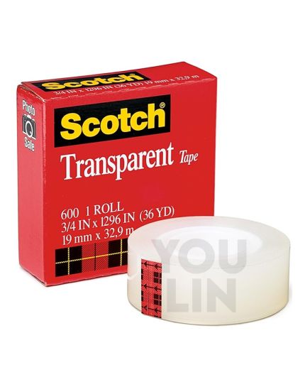 Scotch 600 Tranparent Tape 19mm x 32.9m