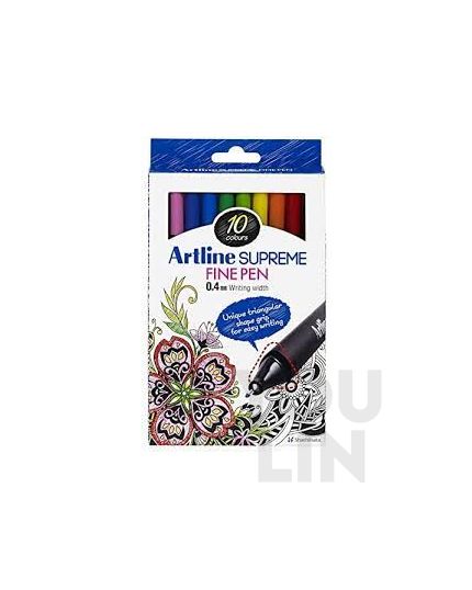 Artline EPFS-200/10W Supreme Writing Pen 0.4mm 10 Colour