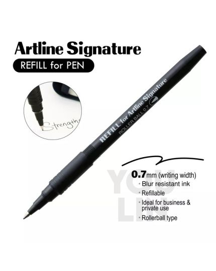 Artline EKSG-400RF Signature Roller Ball Refill 0.7mm - Black