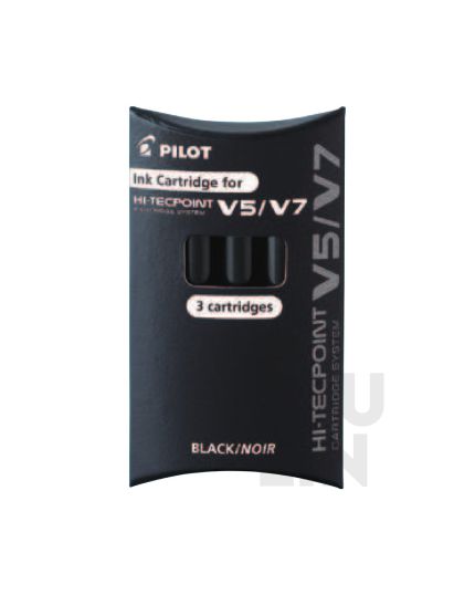 PILOT Bxs-Ic Ink Cartridge For Bxc - V5/V7 3Pcs/Pkt - Black