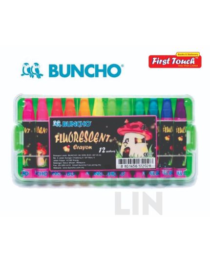 Buncho Fluorescent Crayon 12 Colour