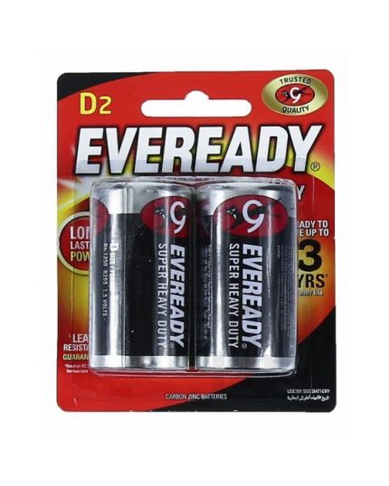 Eveready 1250BP2M D Super Heavy Duty Battery 2pc Card