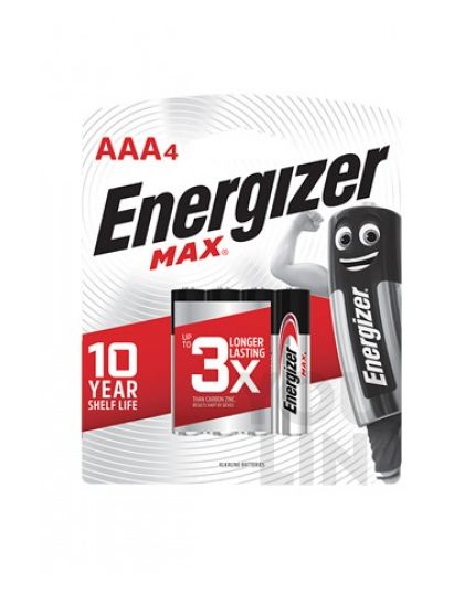 Energizer E92BP4M AAA Battery 4pc Card