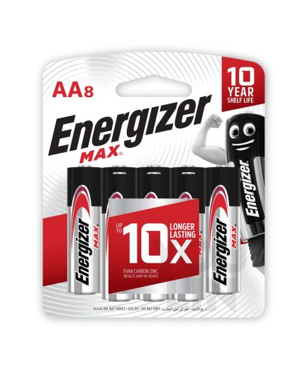 Energizer E91BP8M AA Battery 8pc Card