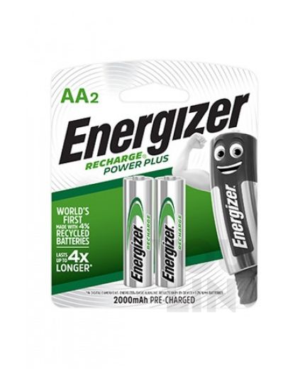 Energizer NH15PPRP2 NIMH AA Rechargeable Battery 2000mah 2pc Card