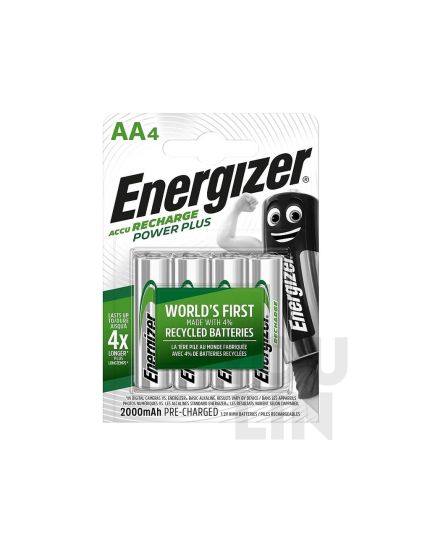 Energizer NH15PPBP4 NIMH AA Rechargeable Battery 2000mah 4pc Card