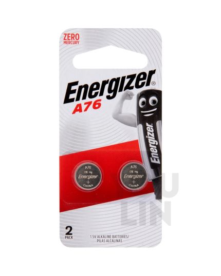 Energizer A76 BP2 (LR44) 1.5V Battery 2pc card