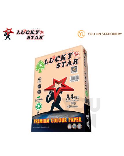Luckystar CS150 A4 80gm Color Paper 450'S - Peach