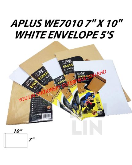 APLUS WE7010 7" X 10" White Envelope 5'S