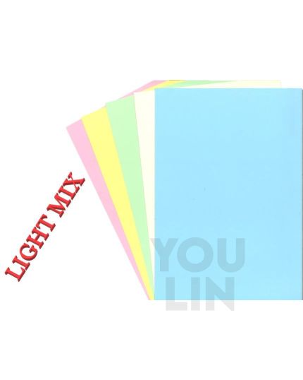 APLUS A4 120gm 2 Sheet Card 100'S - Light Color Mix