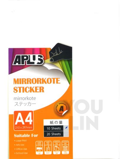APLUS A4 Mirorkote Sticker 10'S