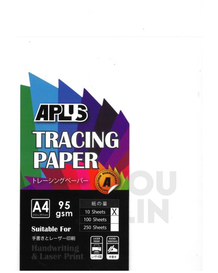 APLUS A4 95GM Tracing Paper 10'S