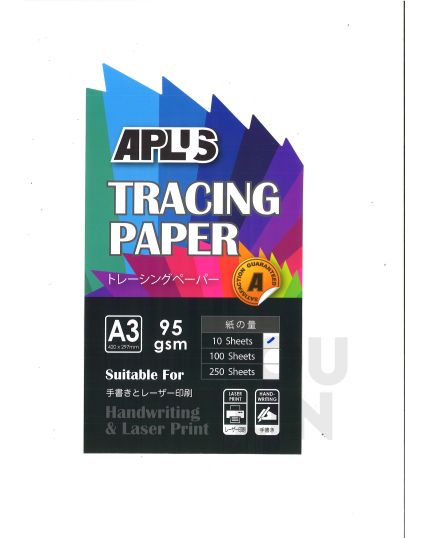APLUS A3 95GM Tracing Paper 10'S