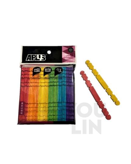 APLUS Magic Pine Wood Stick 11.4cm 50pcs - Colour