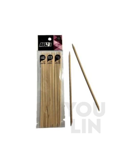 APLUS Round Wood Stick 17.5cm 12pcs - Plain