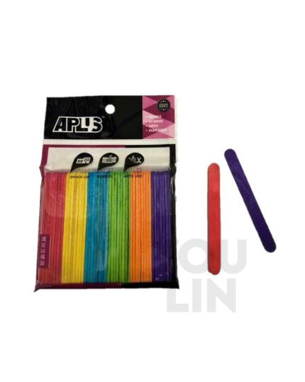 APLUS Pine Wood Stick 9.3cm 50pcs - Colour