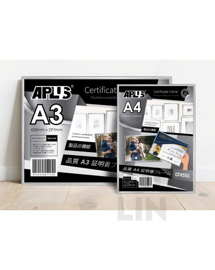 APLUS CF455S Certificate Frame - Silver