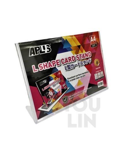 APLUS A471 Horizontal A4 L Shape Acrylic Card Stand / Brochure Stand