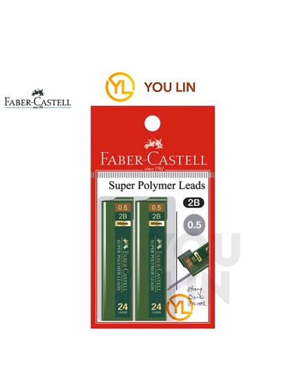 Faber Castell 124533 0.5MM 2B Super Polymer Leads 2XPB