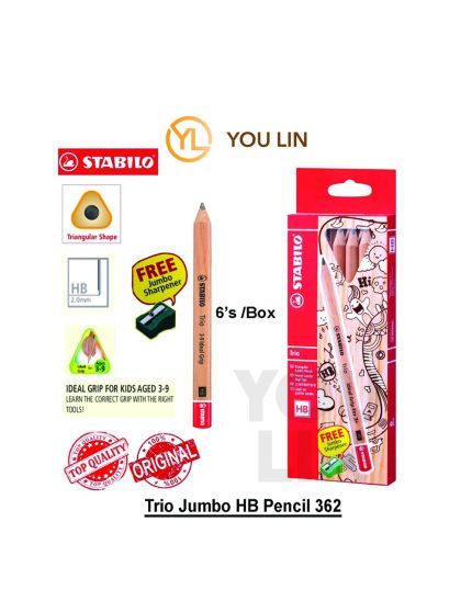 STABILO 362 HB6P1 Trio Jumbo Hb Pencil