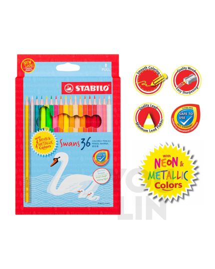 STABILO 1878M 36C Neon & Metalic Colour Pencil (L)
