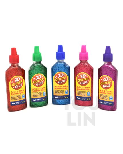 Unicorn UGG-35GM 35g 3D Glitter Glue - Assorted