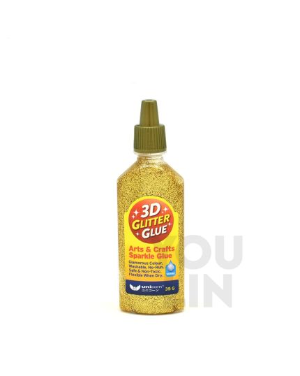 Unicorn UGG-35GG 35g 3D Glitter Glue - Gold