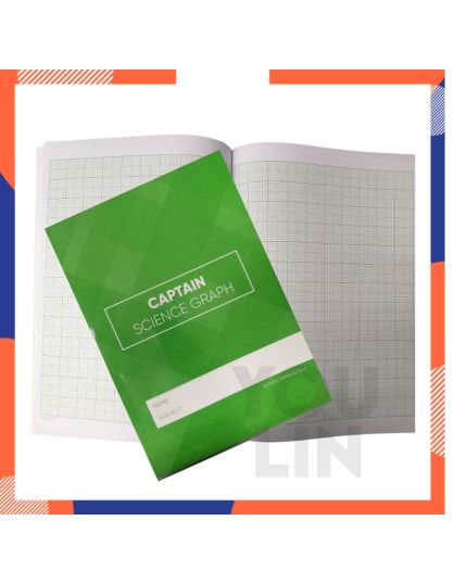Captain 80GSM Science Graph Exercise Book 80PG 