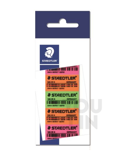 STAEDTLER 526 35N PB5 Economy Neon Eraser (Pack of 5)