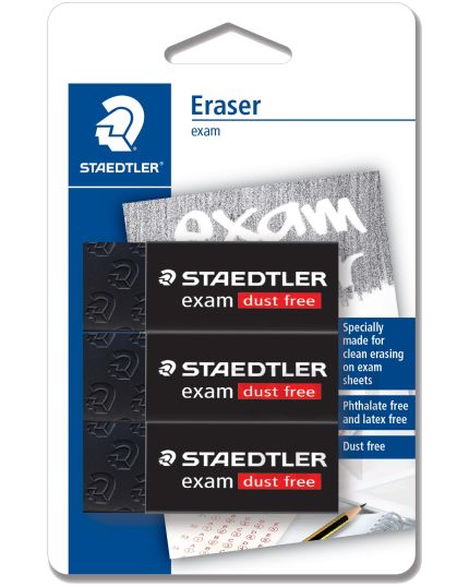 STAEDTLER 526 E20 BK3 Exam Eraser (Pack of 3)