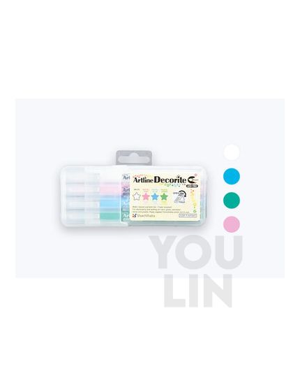 Artline EDF-F/4PSH1 Decorite Brush Pen 4 Pastel Colour