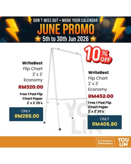 WriteBest Economy Magnetic Mobile Flip Chart
