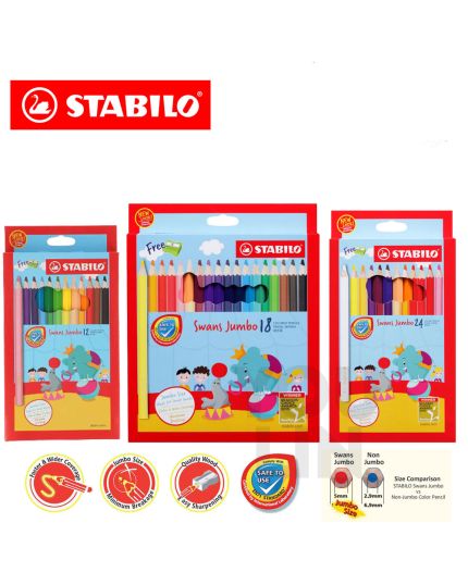 STABILO 1879J 24C Jumbo Colour Pencil (L)