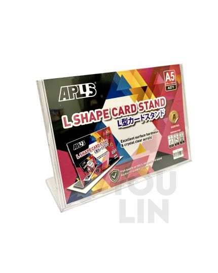 APLUS A571 A5 Horizontal L Shape Acrylic Card Stand / Brochure