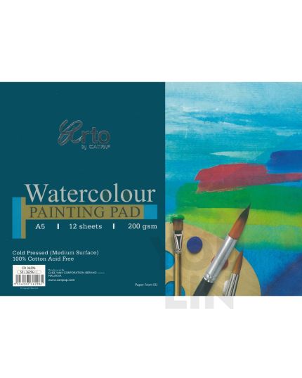 Arto CR36296 A5 200GSM Watercolour Painting Pad 12'S
