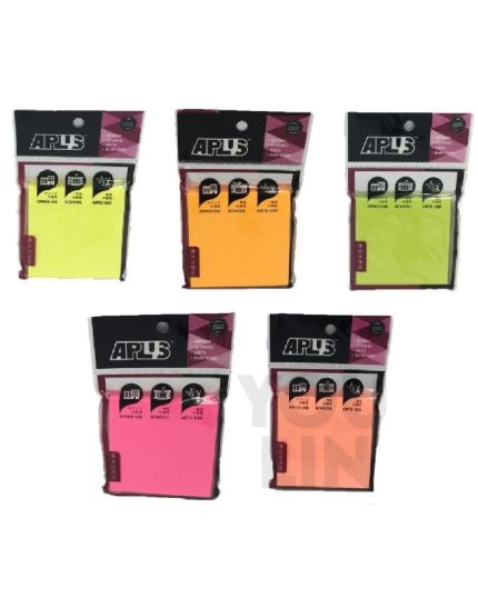 APLUS 3'' X 3'' Stick On Note / Sticky Note - Cyber Colour