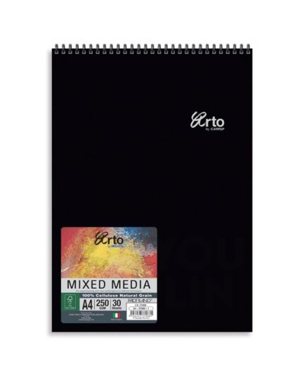 Arto CR37088 A4 Wire-O Mixed Media Book 30'S