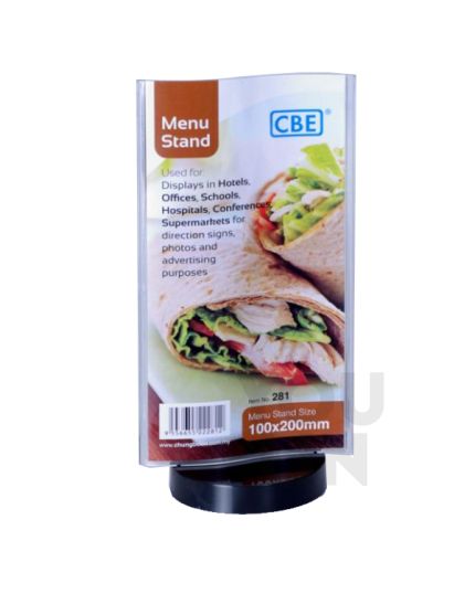 CBE Menu Stand Curved Shape (281)