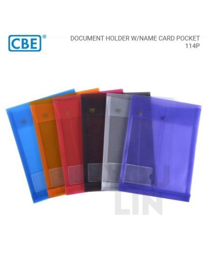 CBE 114P A4 Document Holder With Name Card Pocket